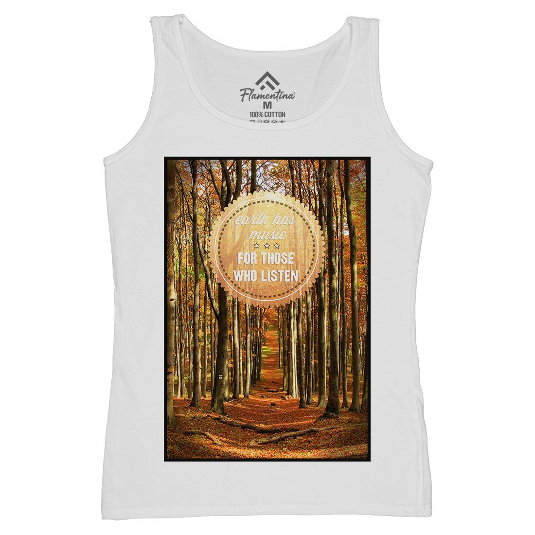 Earth&#39;s Music Womens Organic Tank Top Vest Nature A829