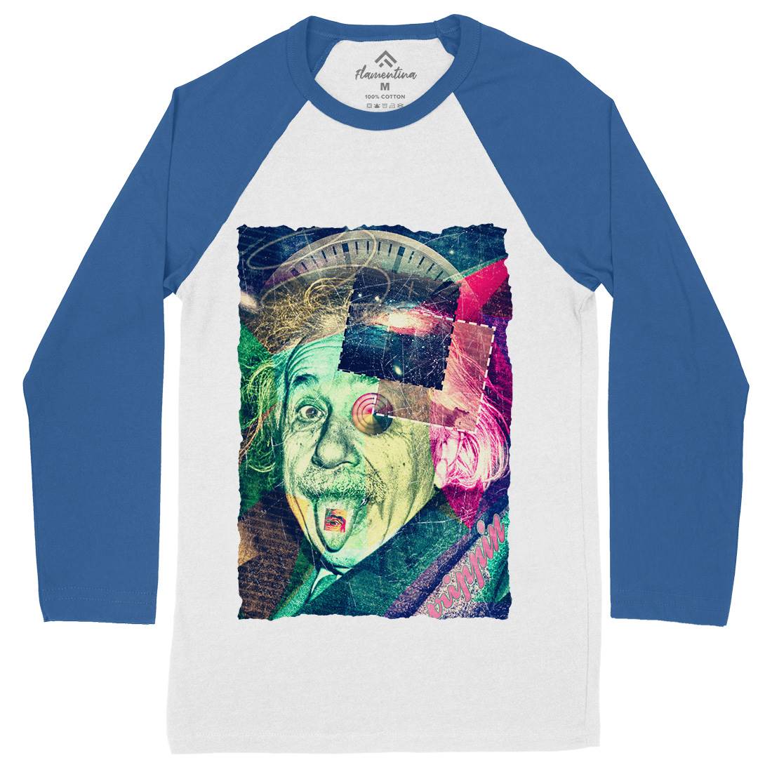 Einstein&#39;s Secret Mens Long Sleeve Baseball T-Shirt Space A830