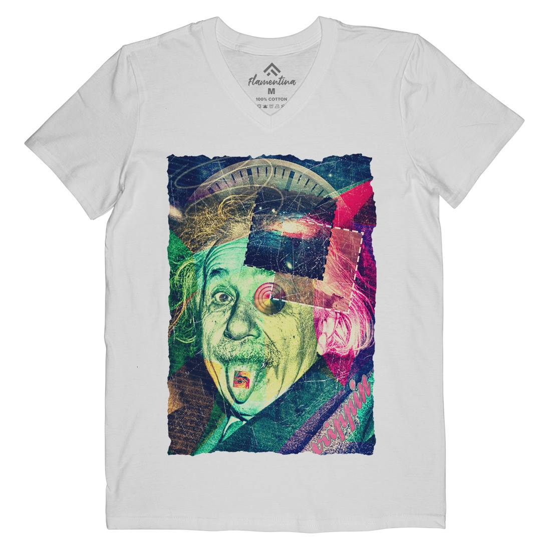 Einstein&#39;s Secret Mens V-Neck T-Shirt Space A830