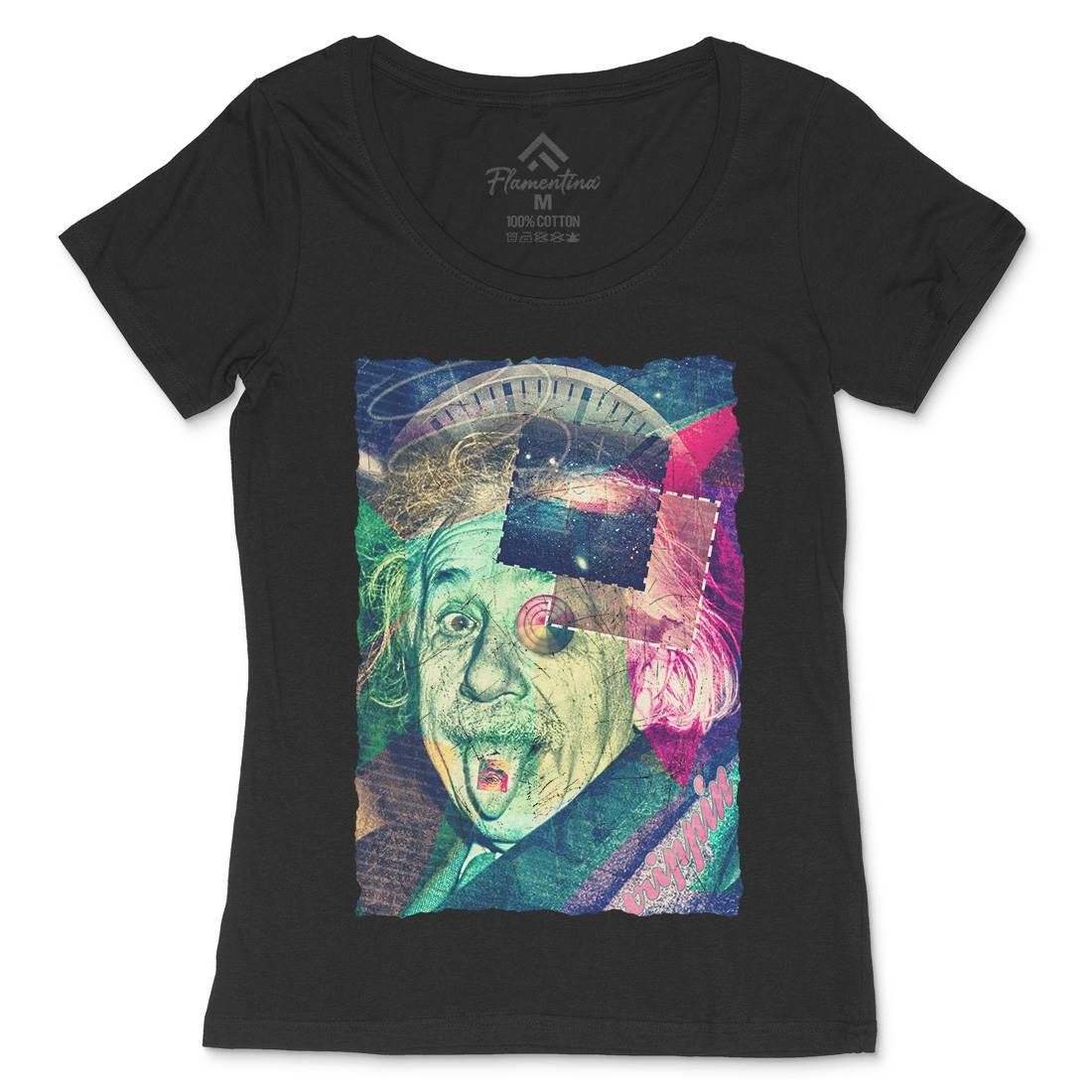 Einstein&#39;s Secret Womens Scoop Neck T-Shirt Space A830