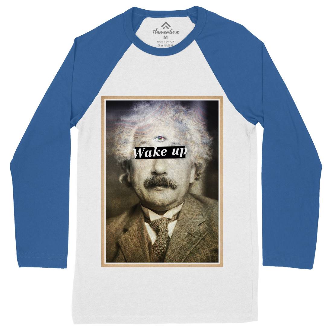 Einstein&#39;s Third Eye Mens Long Sleeve Baseball T-Shirt Space A831