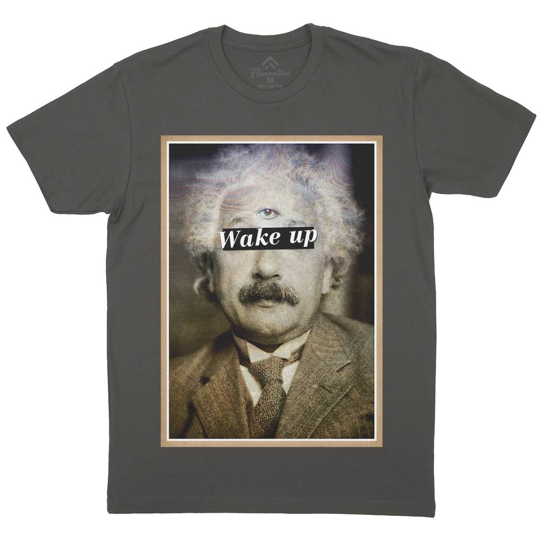 Einstein&#39;s Third Eye Mens Organic Crew Neck T-Shirt Space A831