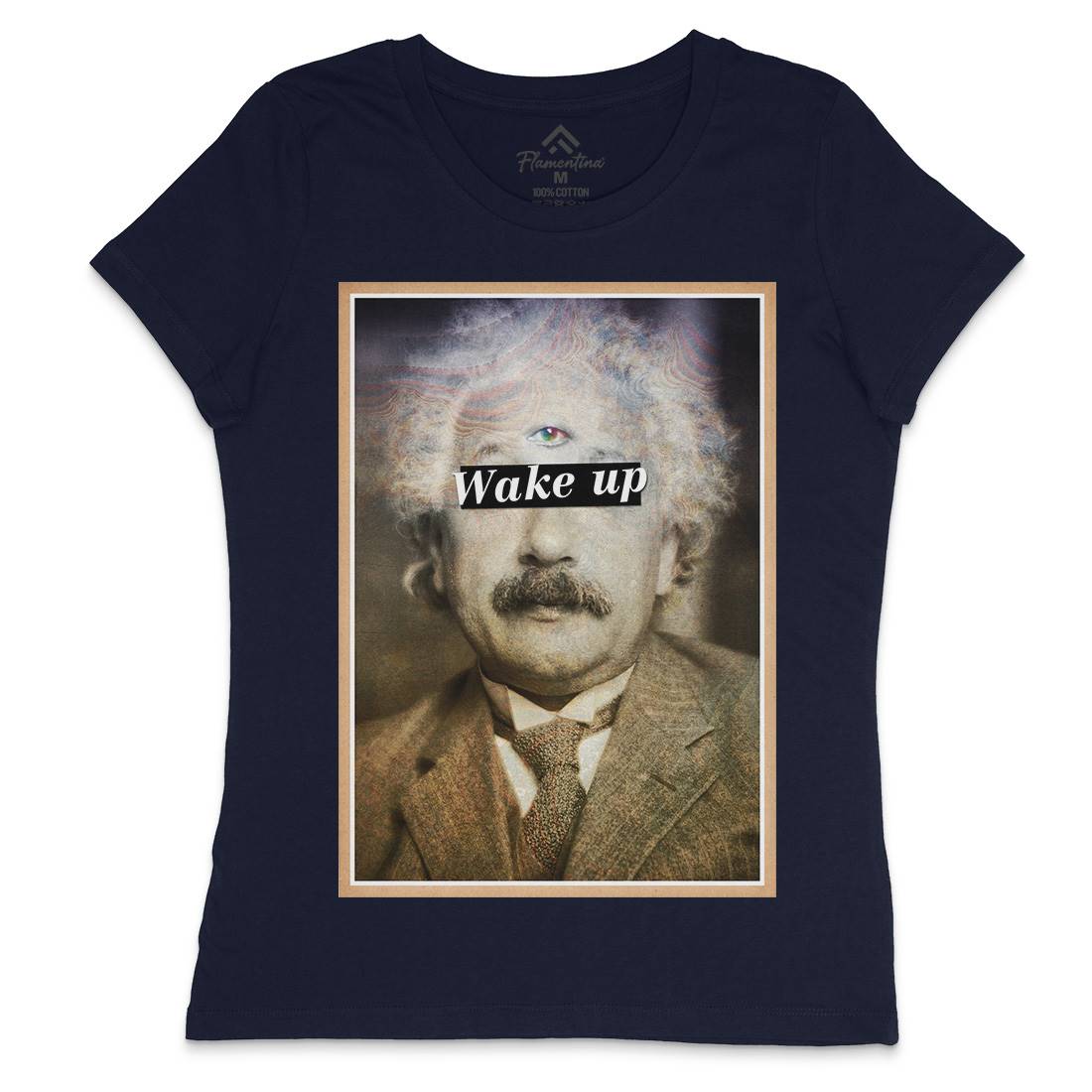 Einstein&#39;s Third Eye Womens Crew Neck T-Shirt Space A831
