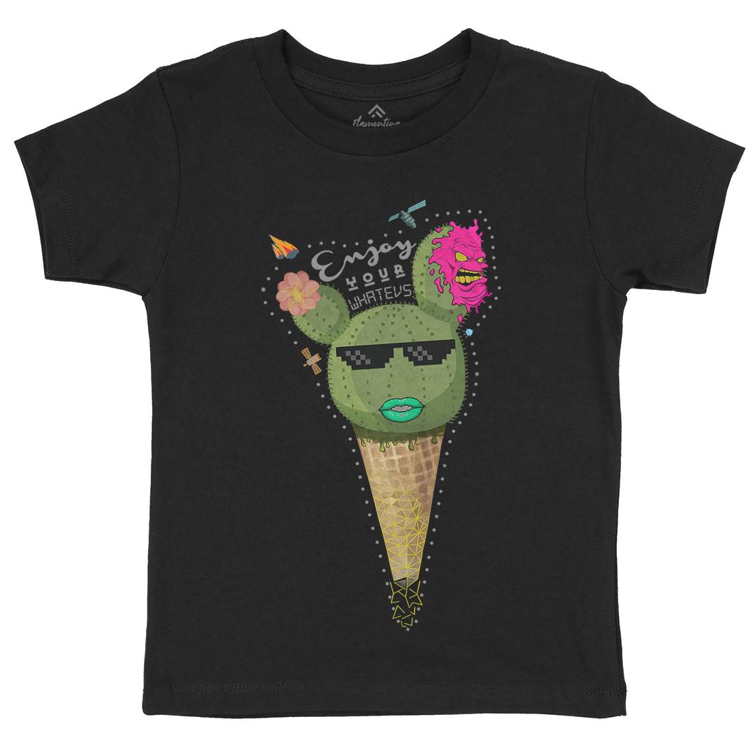 Eyw Enjoy Yours Watevs Kids Organic Crew Neck T-Shirt Food A833
