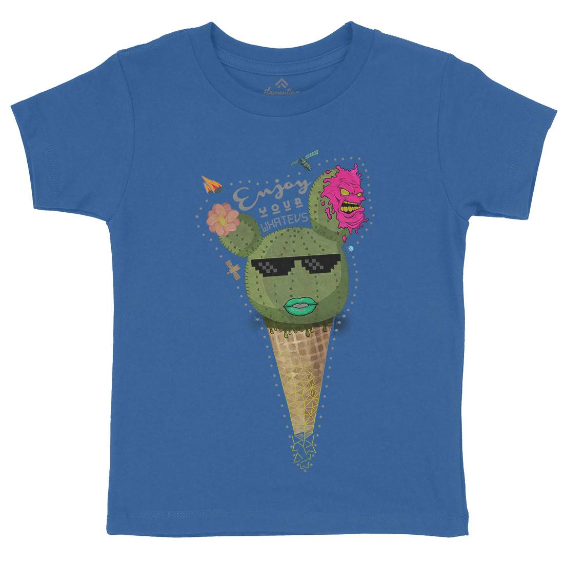 Eyw Enjoy Yours Watevs Kids Organic Crew Neck T-Shirt Food A833