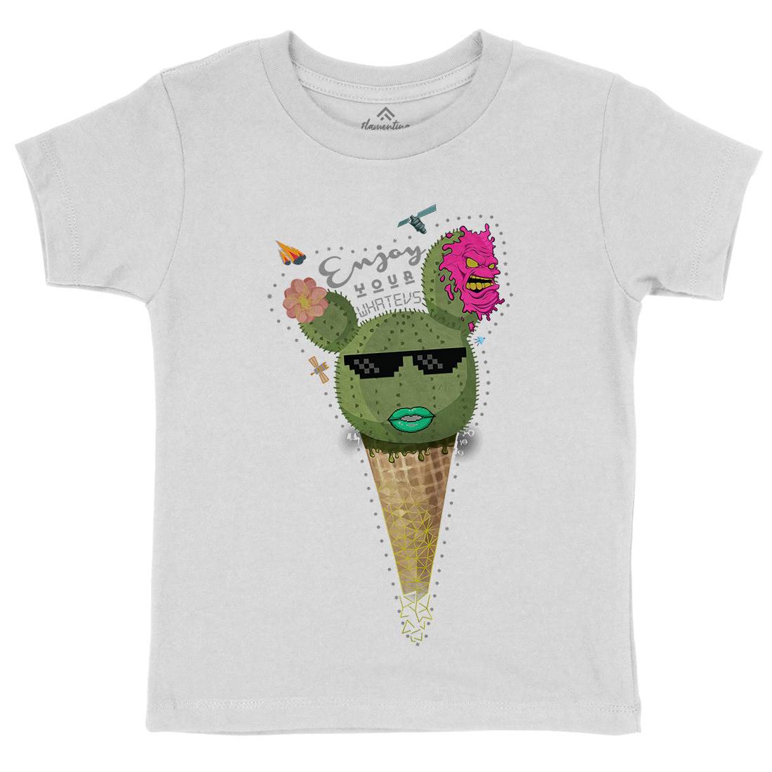 Eyw Enjoy Yours Watevs Kids Crew Neck T-Shirt Food A833
