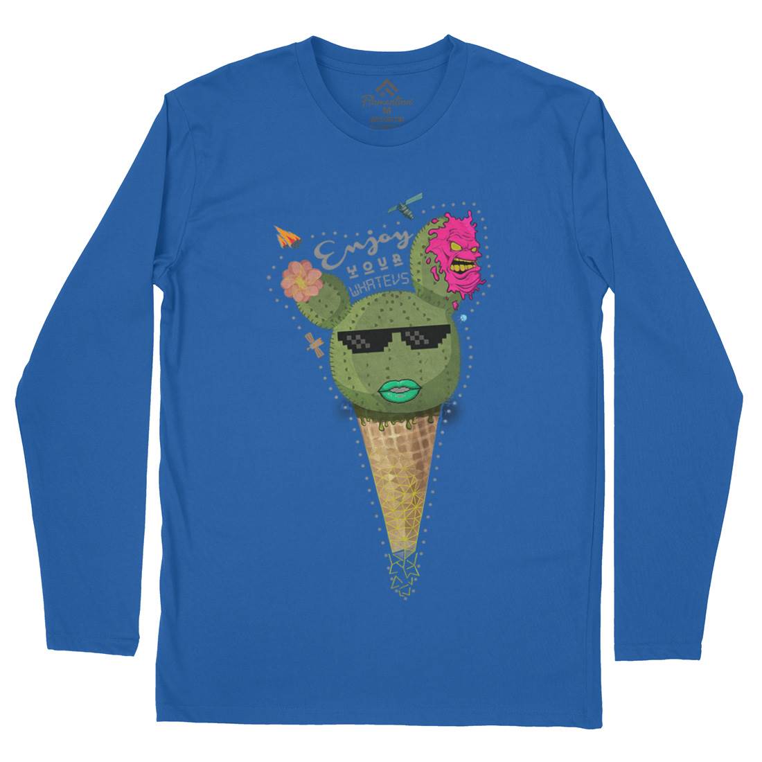 Eyw Enjoy Yours Watevs Mens Long Sleeve T-Shirt Food A833