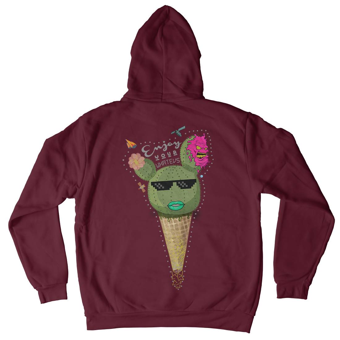 Eyw Enjoy Yours Watevs Mens Hoodie With Pocket Food A833