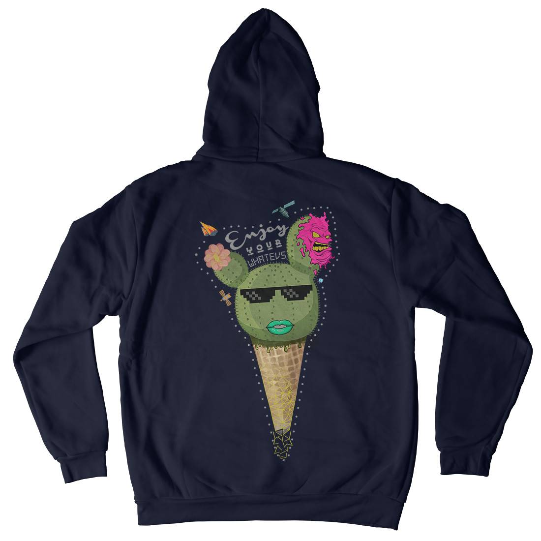 Eyw Enjoy Yours Watevs Mens Hoodie With Pocket Food A833