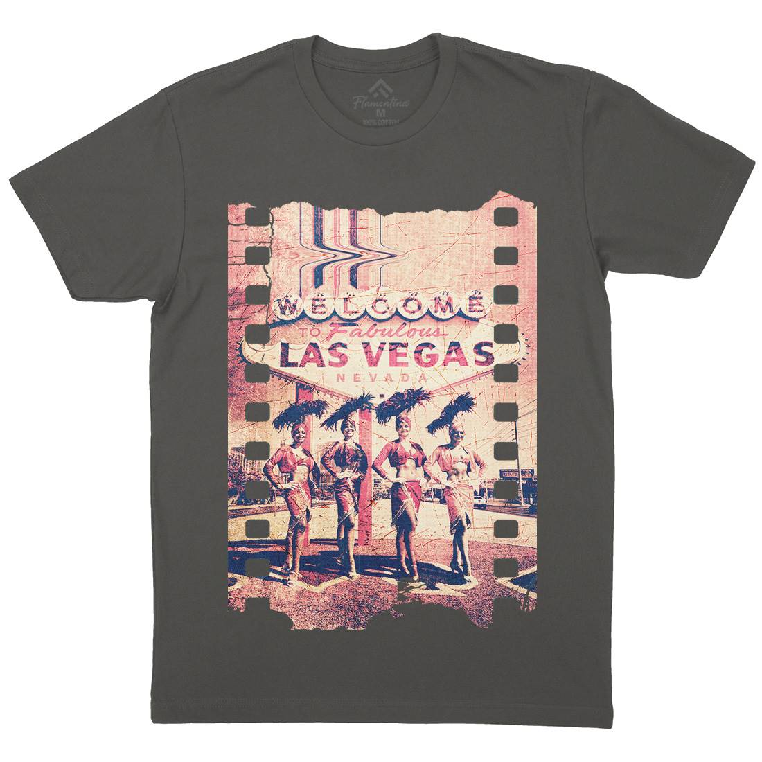 Fabulous Vegas Mens Organic Crew Neck T-Shirt Art A834
