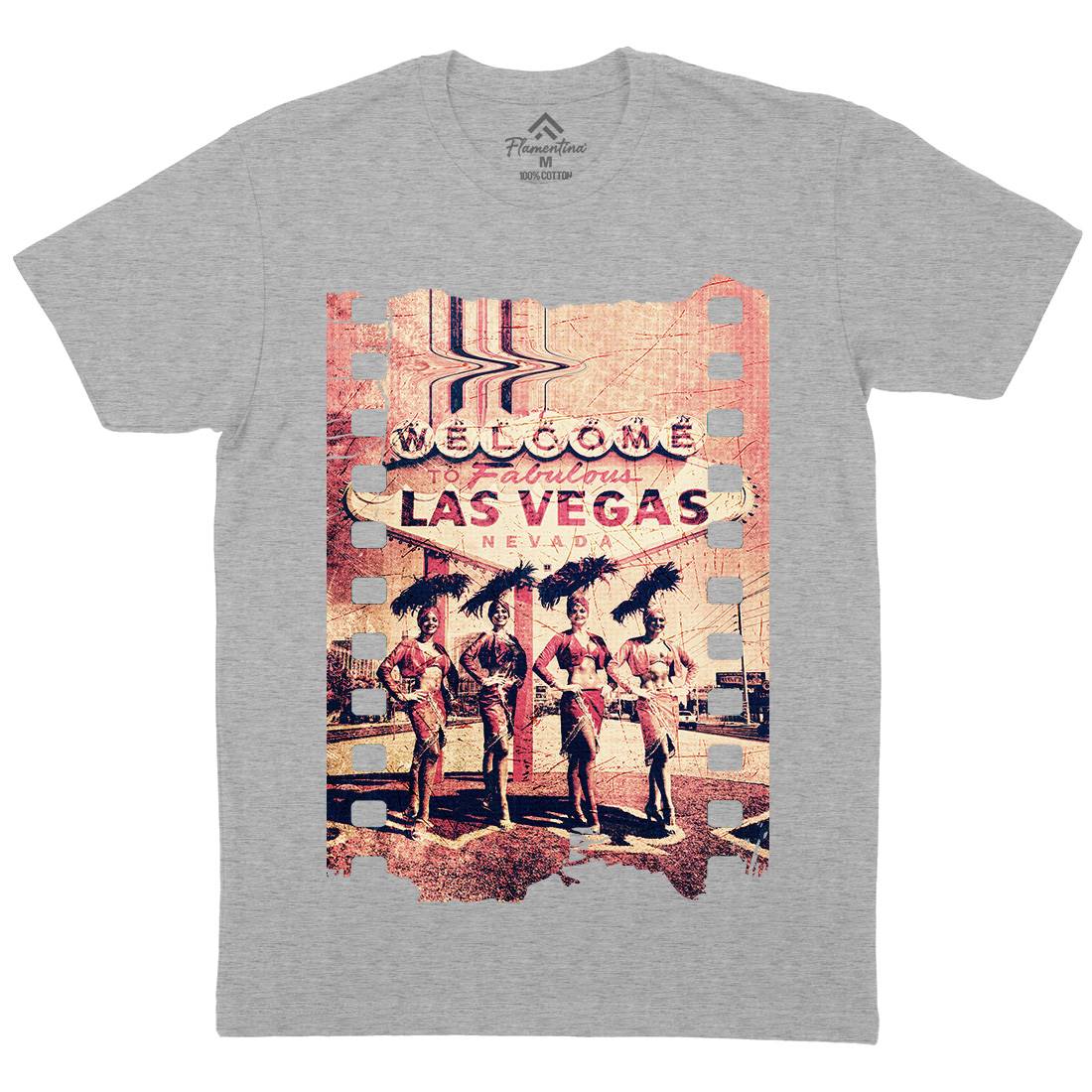 Fabulous Vegas Mens Organic Crew Neck T-Shirt Art A834
