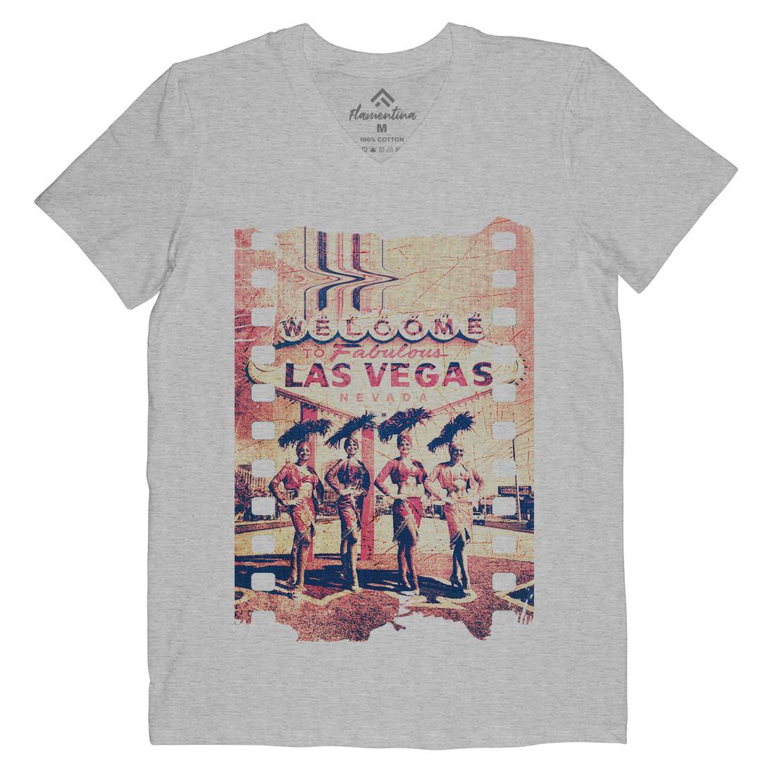 Fabulous Vegas Mens V-Neck T-Shirt Art A834