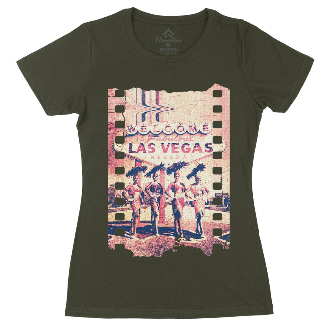 Fabulous Vegas Womens Organic Crew Neck T-Shirt Art A834