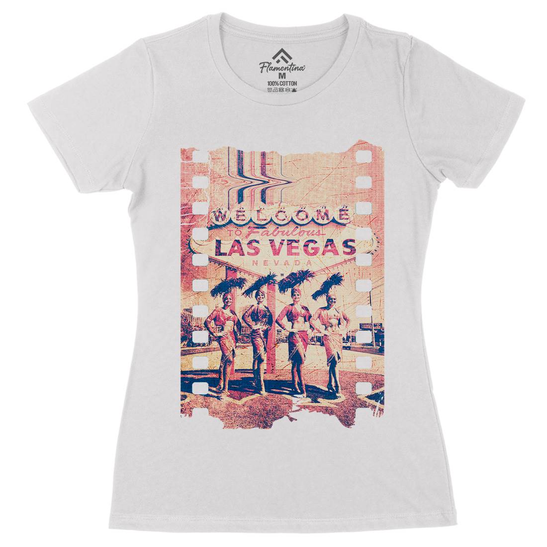 Fabulous Vegas Womens Organic Crew Neck T-Shirt Art A834