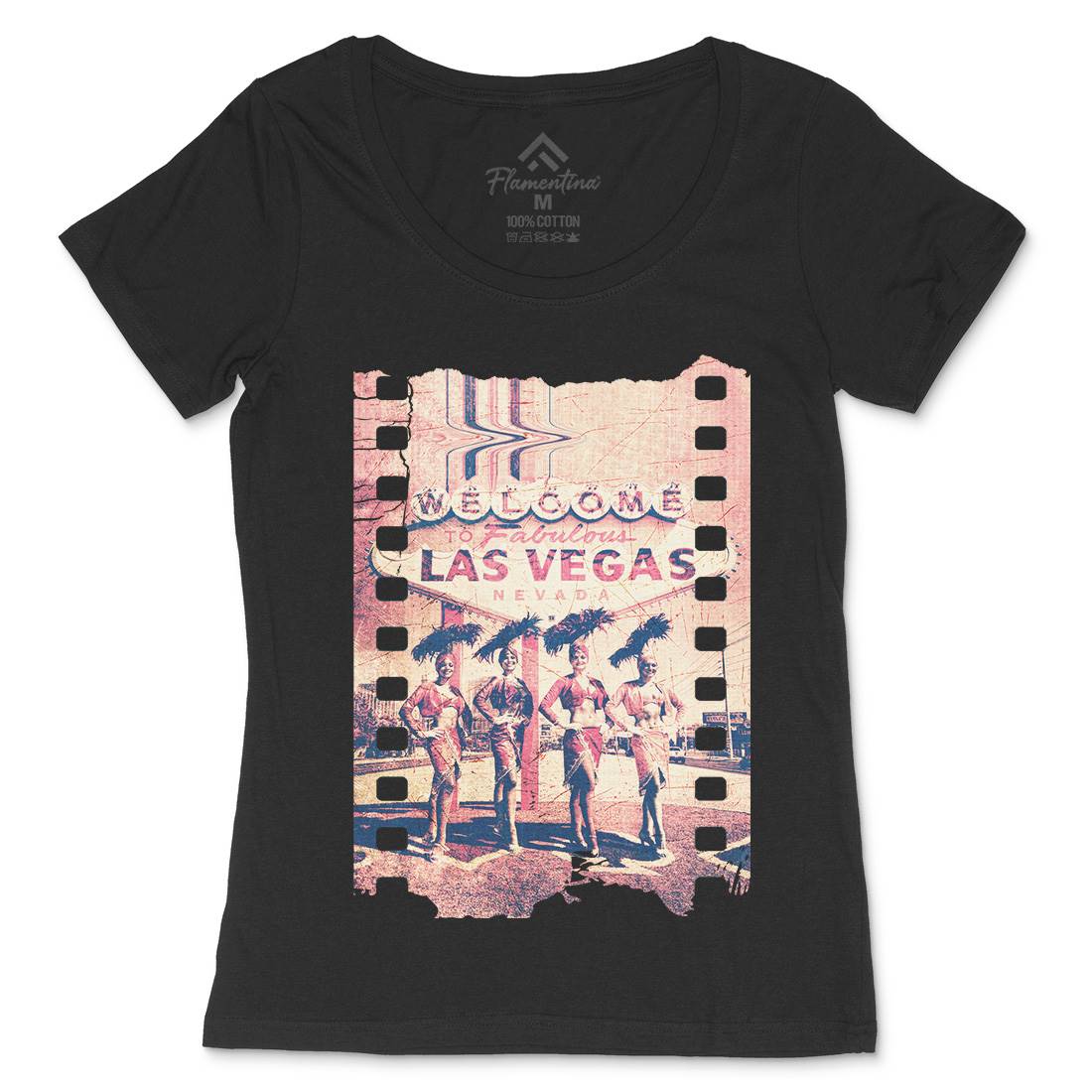 Fabulous Vegas Womens Scoop Neck T-Shirt Art A834