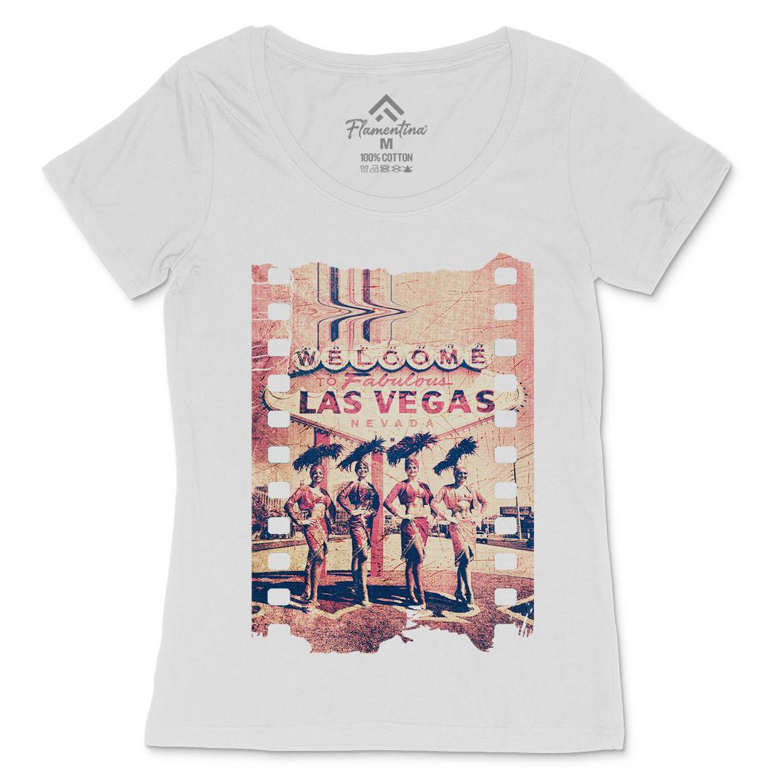 Fabulous Vegas Womens Scoop Neck T-Shirt Art A834