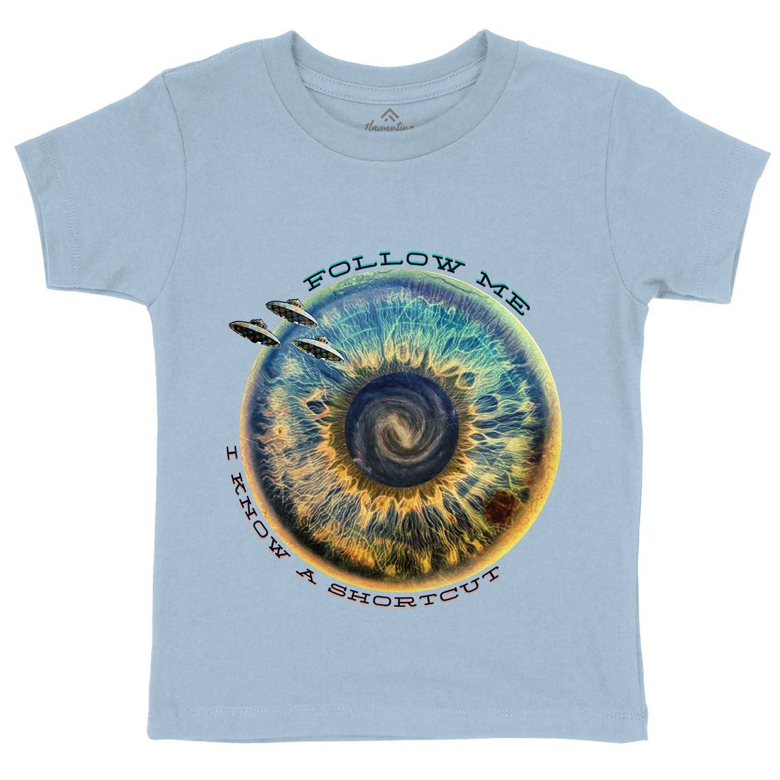 Follow Me Kids Organic Crew Neck T-Shirt Space A836