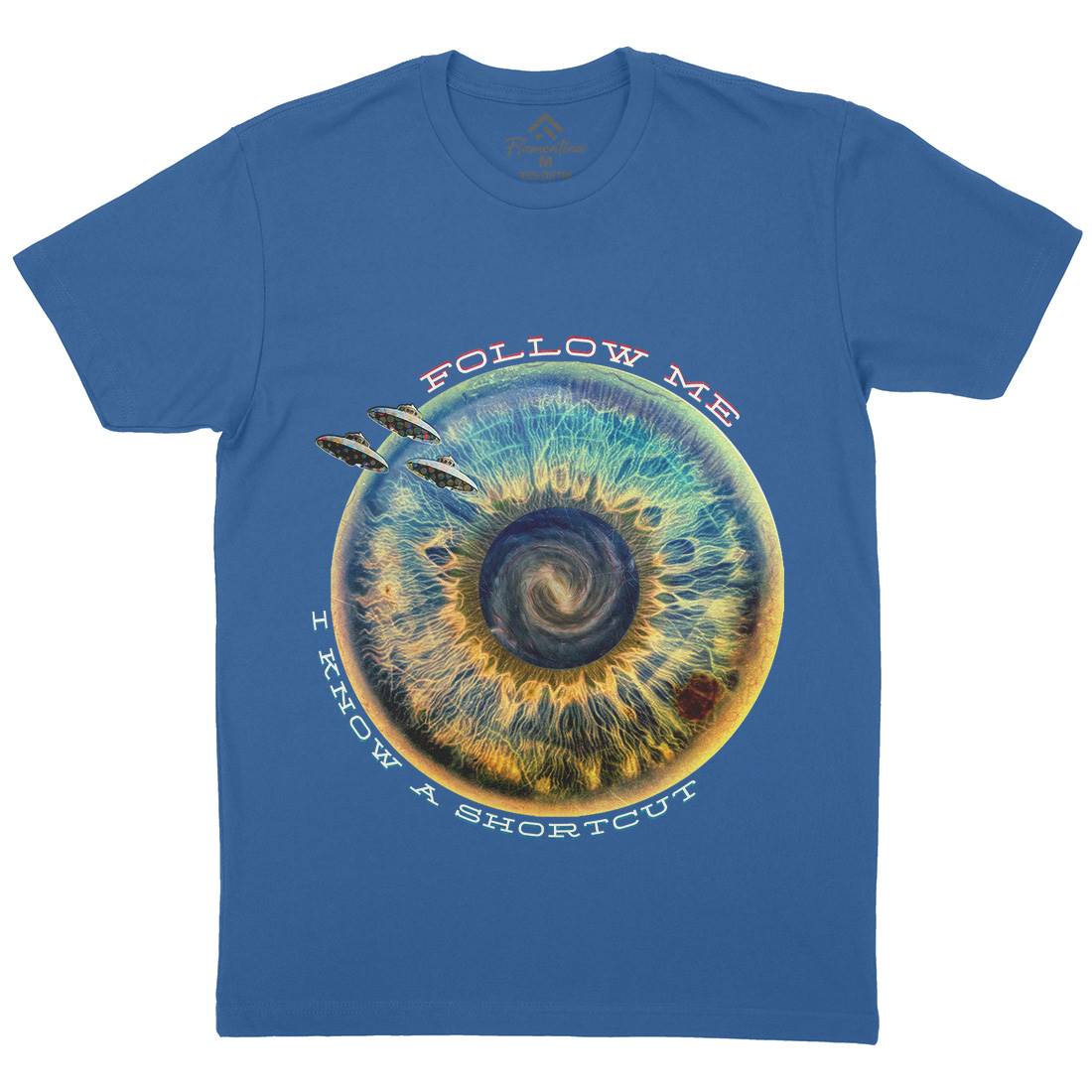 Follow Me Mens Organic Crew Neck T-Shirt Space A836
