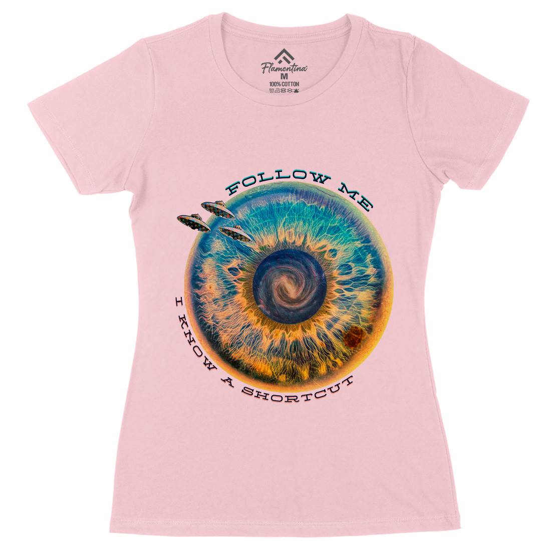 Follow Me Womens Organic Crew Neck T-Shirt Space A836