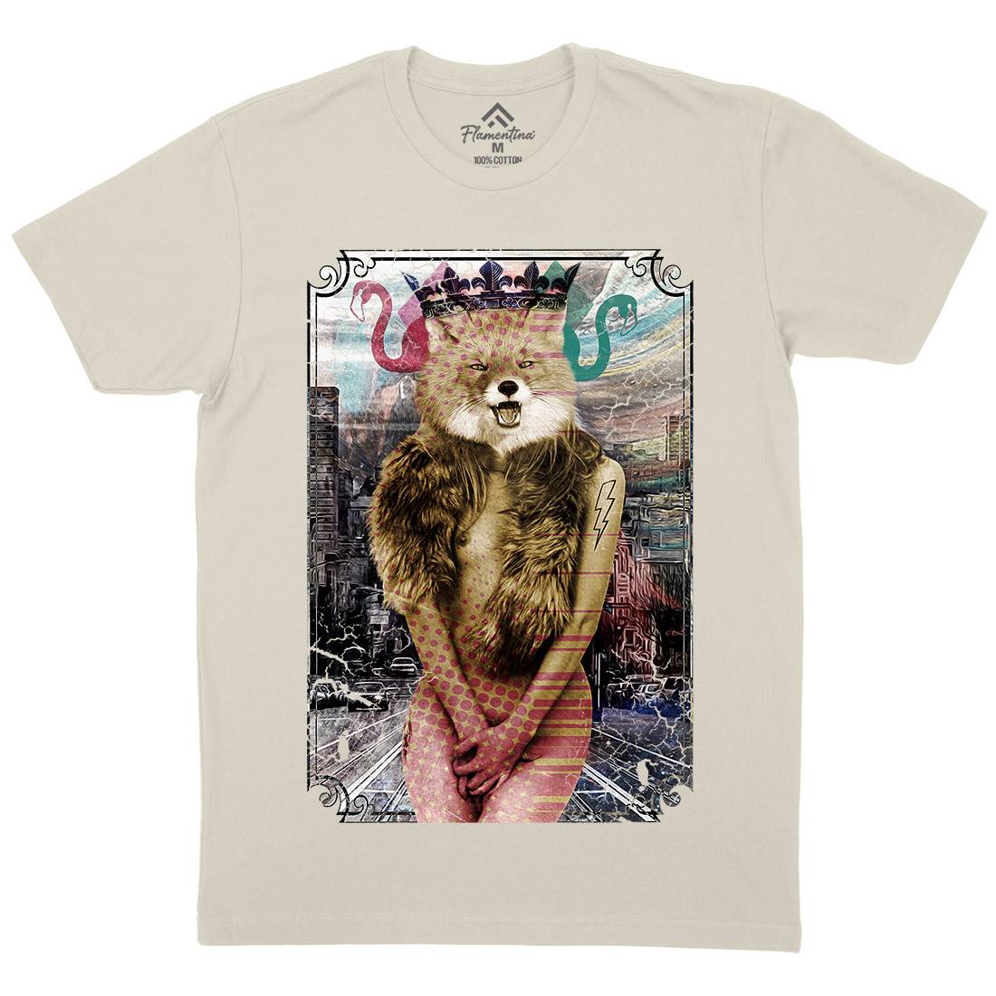 Foxy Thing Mens Organic Crew Neck T-Shirt Art A837