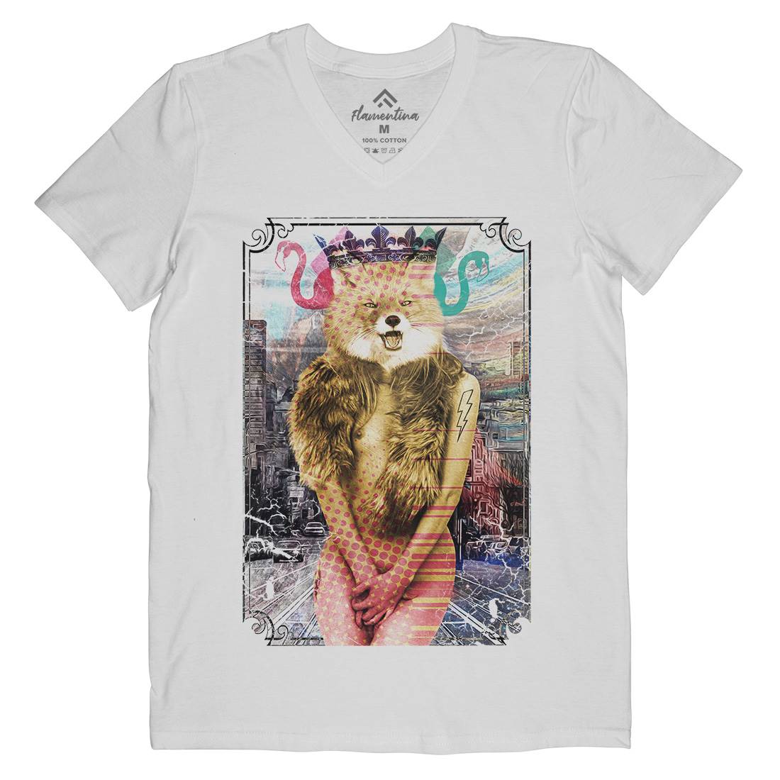 Foxy Thing Mens V-Neck T-Shirt Art A837
