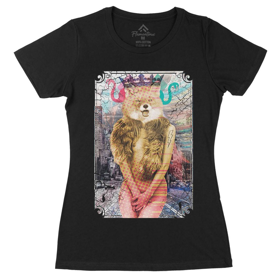 Foxy Thing Womens Organic Crew Neck T-Shirt Art A837
