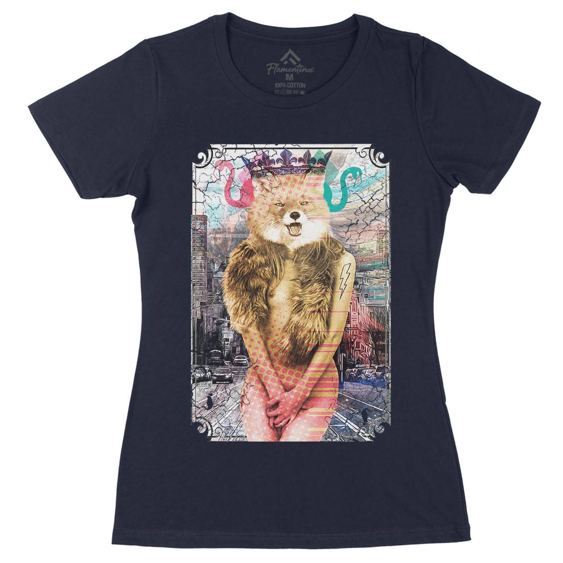 Foxy Thing Womens Organic Crew Neck T-Shirt Art A837