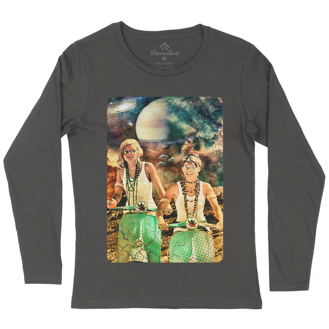 Galactic Cruise Womens Long Sleeve T-Shirt Space A839