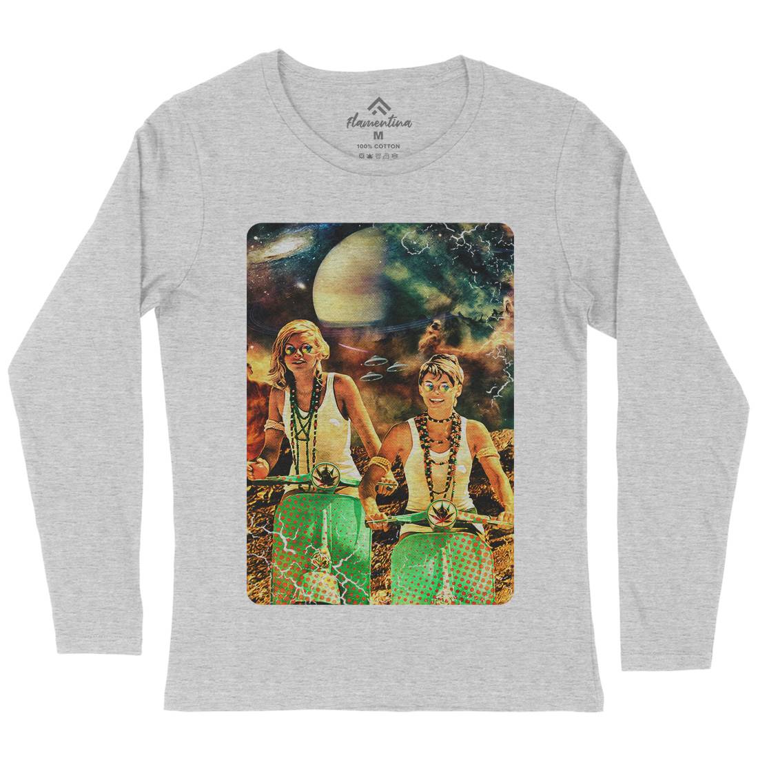Galactic Cruise Womens Long Sleeve T-Shirt Space A839