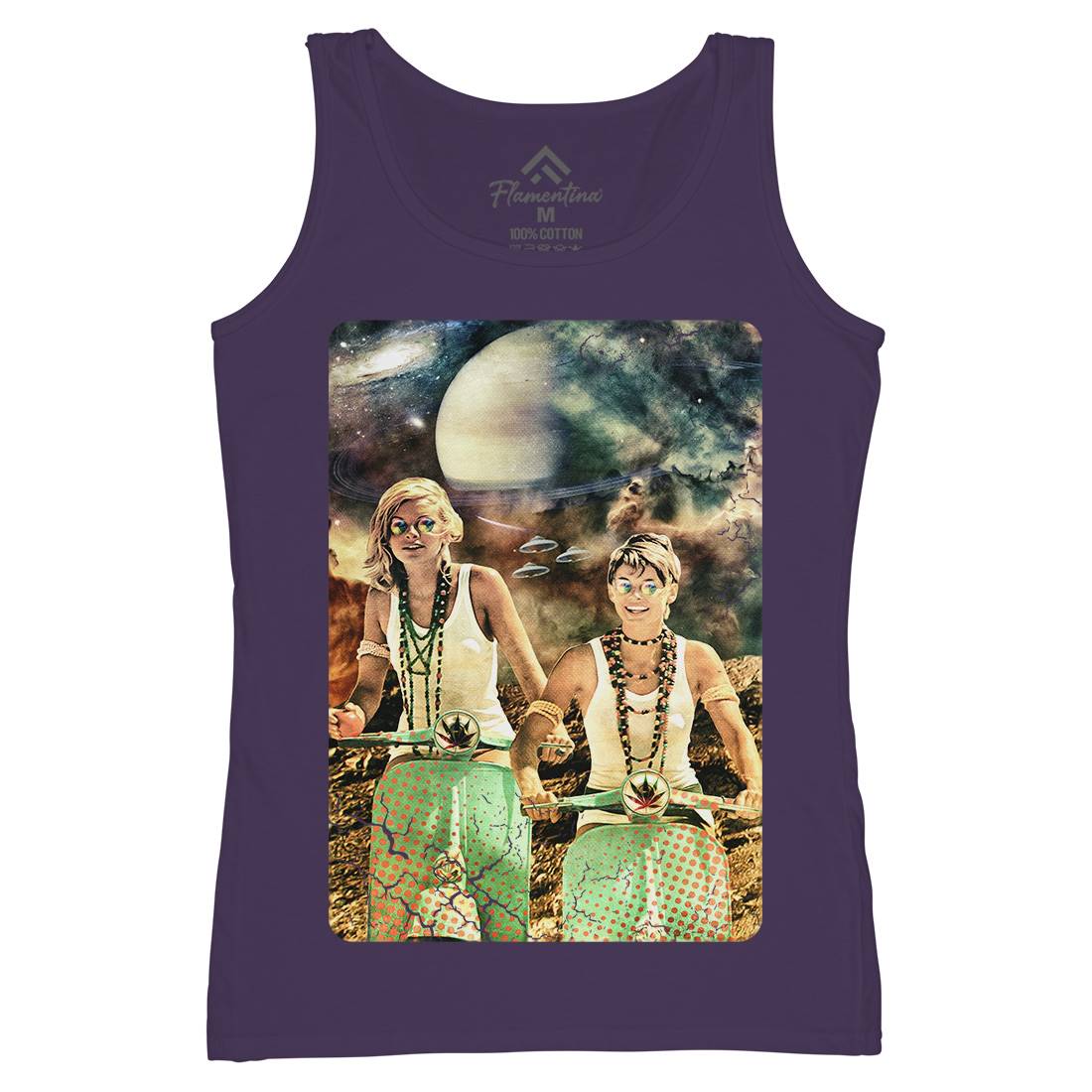 Galactic Cruise Womens Organic Tank Top Vest Space A839