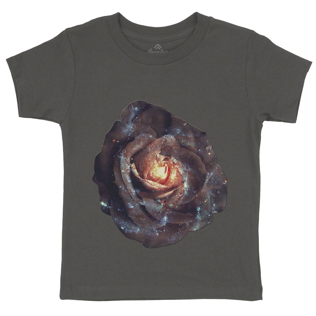 Galactic Rose Kids Organic Crew Neck T-Shirt Space A840