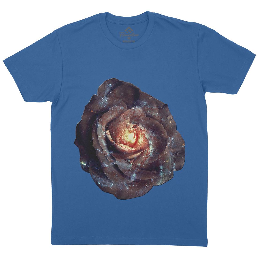 Galactic Rose Mens Organic Crew Neck T-Shirt Space A840