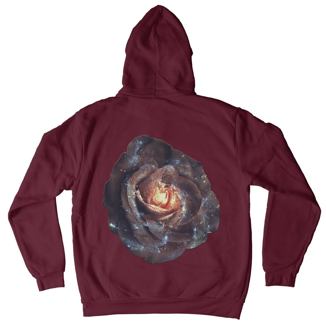 Galactic Rose Mens Hoodie With Pocket Space A840
