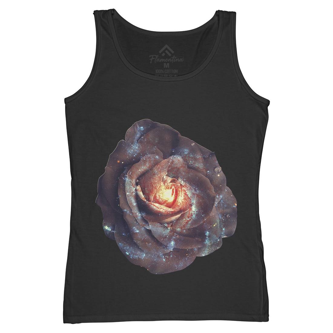 Galactic Rose Womens Organic Tank Top Vest Space A840