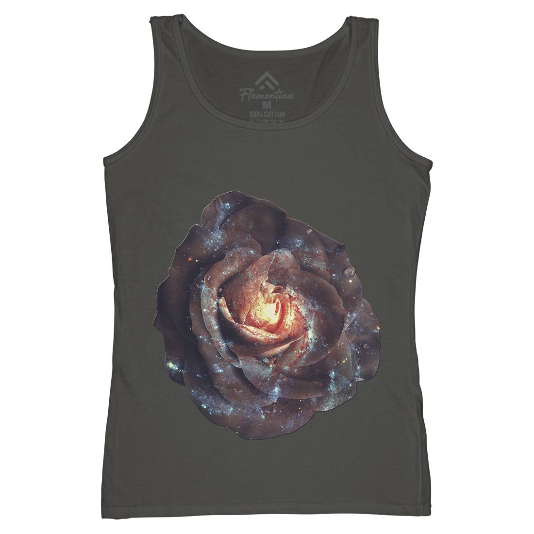 Galactic Rose Womens Organic Tank Top Vest Space A840