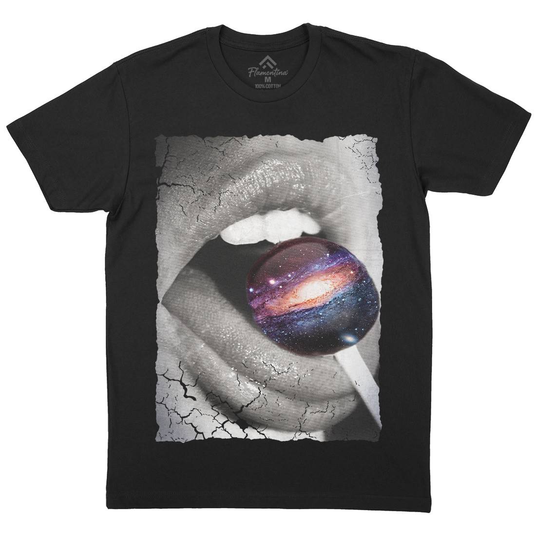 Galactic Taste Mens Organic Crew Neck T-Shirt Space A841