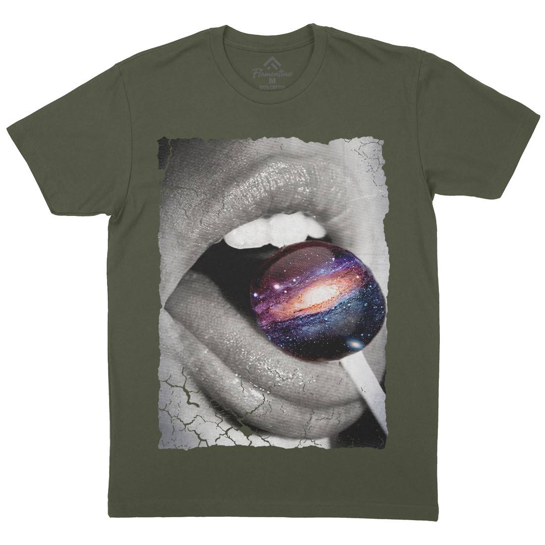 Galactic Taste Mens Organic Crew Neck T-Shirt Space A841