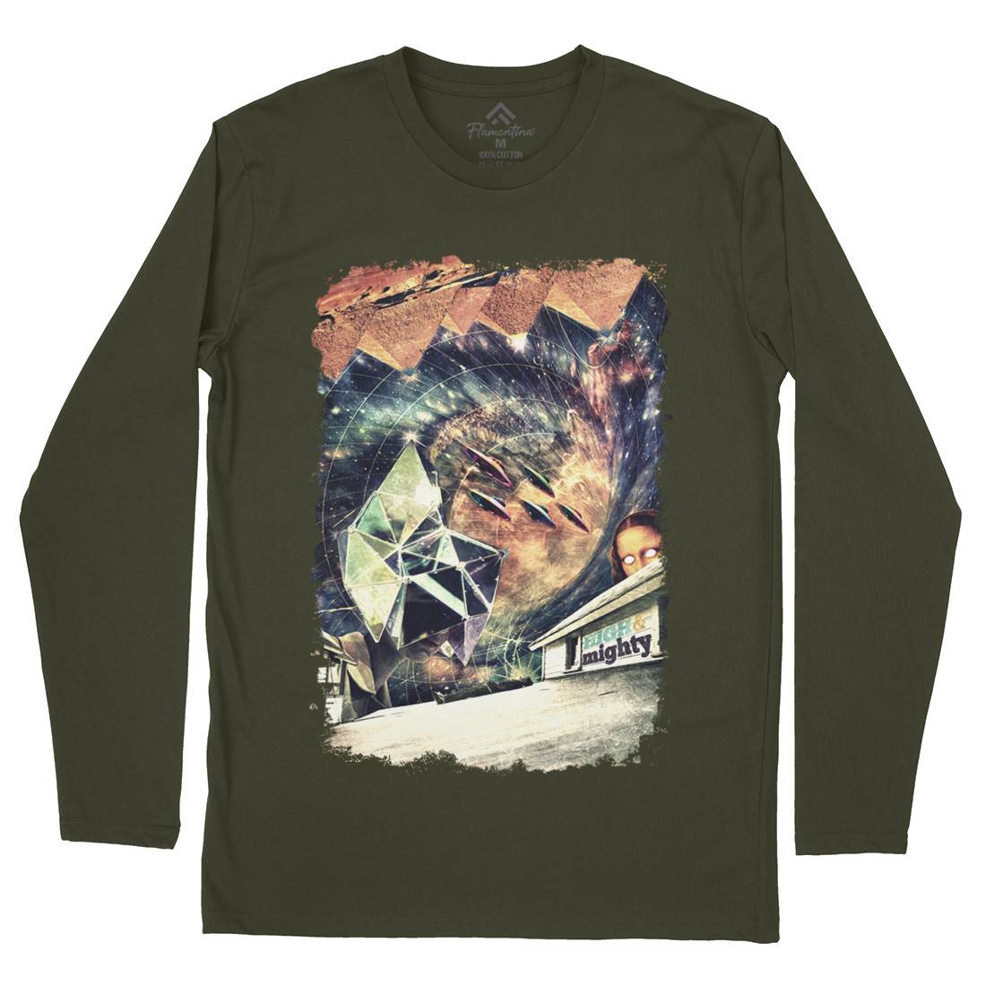 High &amp; Mighty Mens Long Sleeve T-Shirt Space A845