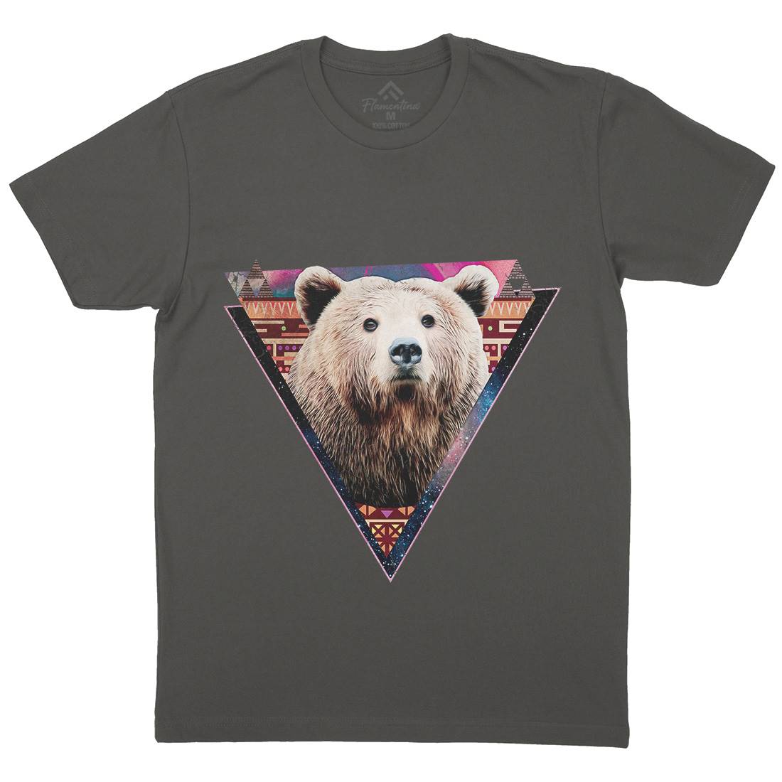 Hip Bear Mens Crew Neck T-Shirt Space A846