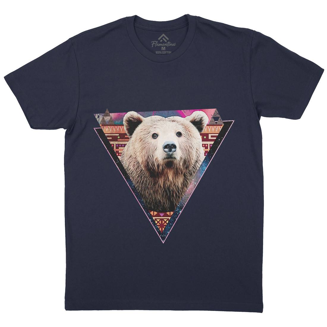 Hip Bear Mens Organic Crew Neck T-Shirt Space A846
