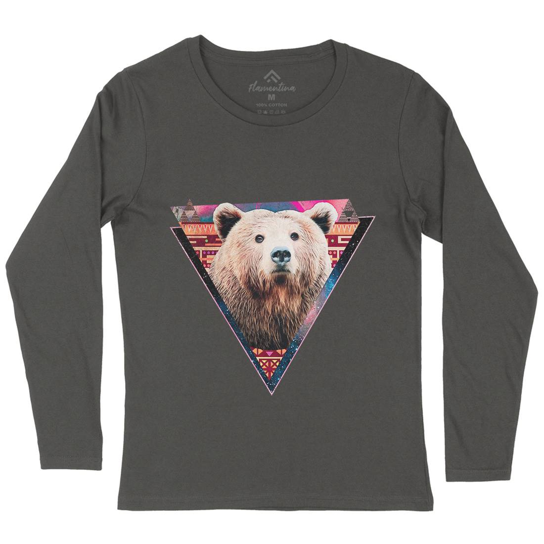 Hip Bear Womens Long Sleeve T-Shirt Space A846