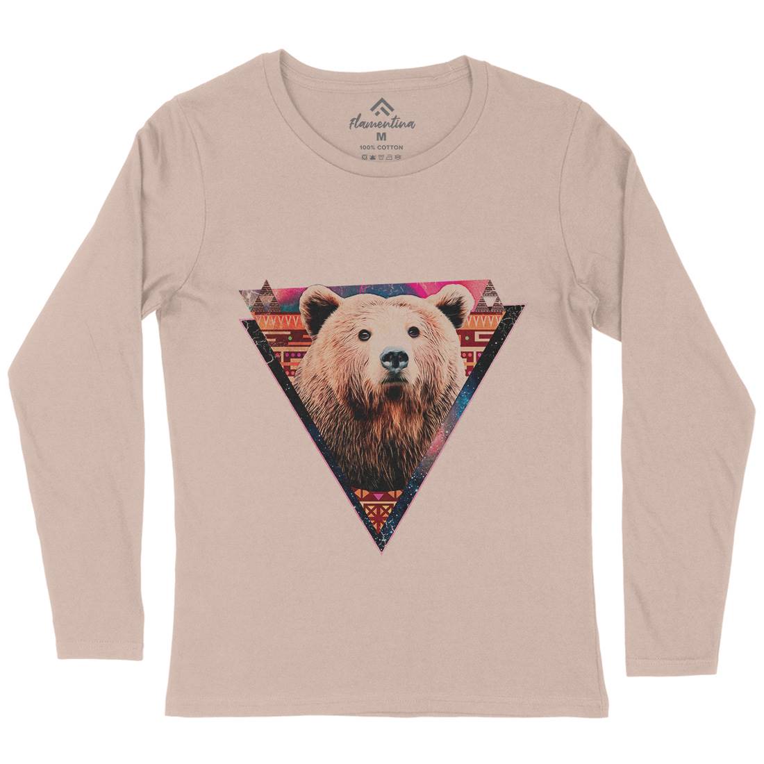 Hip Bear Womens Long Sleeve T-Shirt Space A846