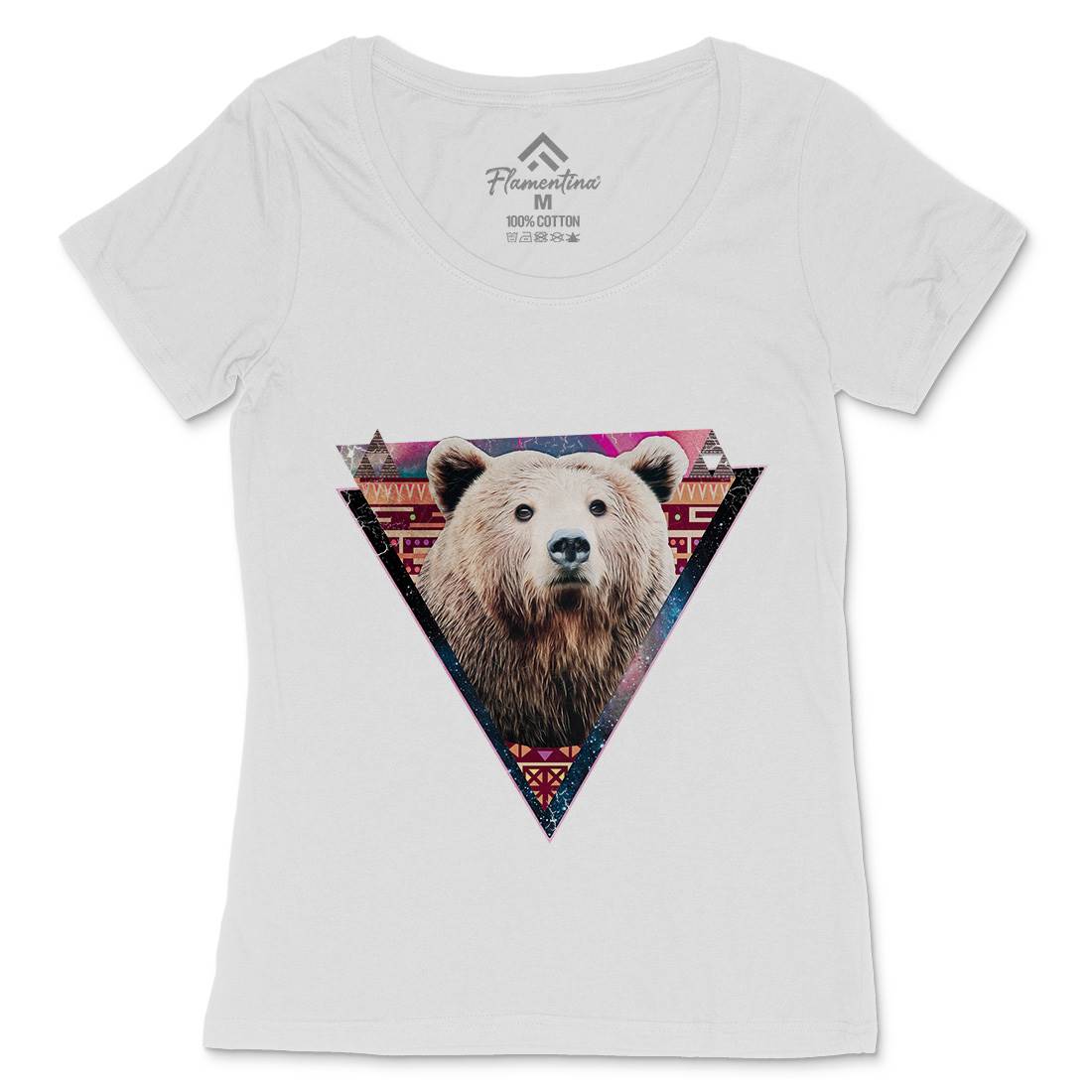 Hip Bear Womens Scoop Neck T-Shirt Space A846