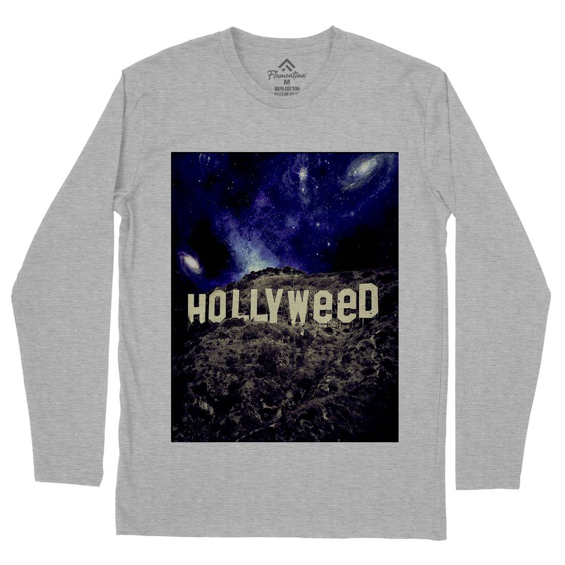 Hollyweed Mens Long Sleeve T-Shirt Space A847