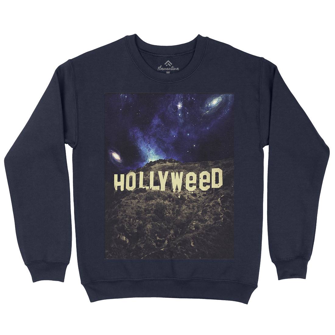 Hollyweed Mens Crew Neck Sweatshirt Space A847