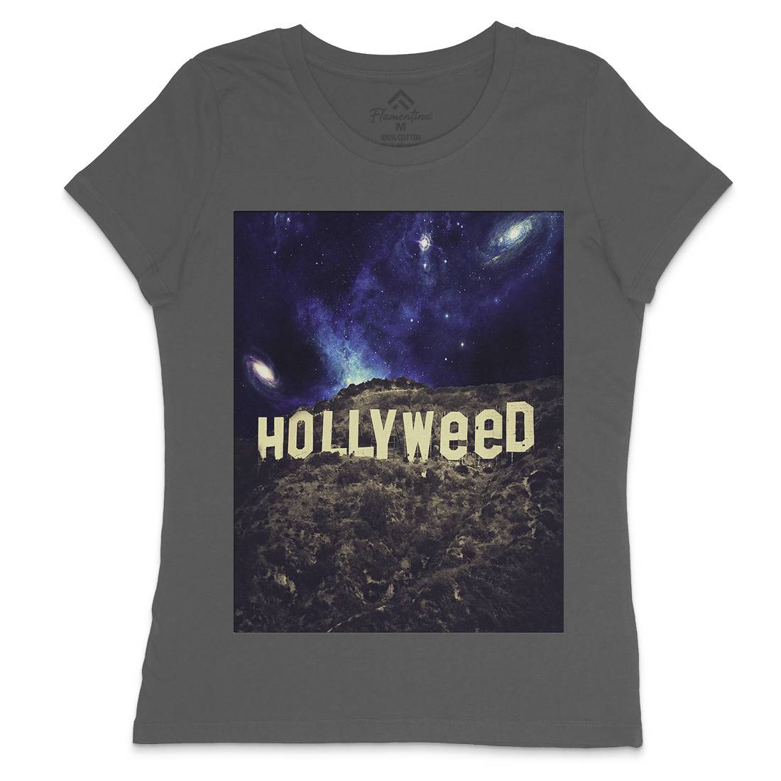 Hollyweed Womens Crew Neck T-Shirt Space A847