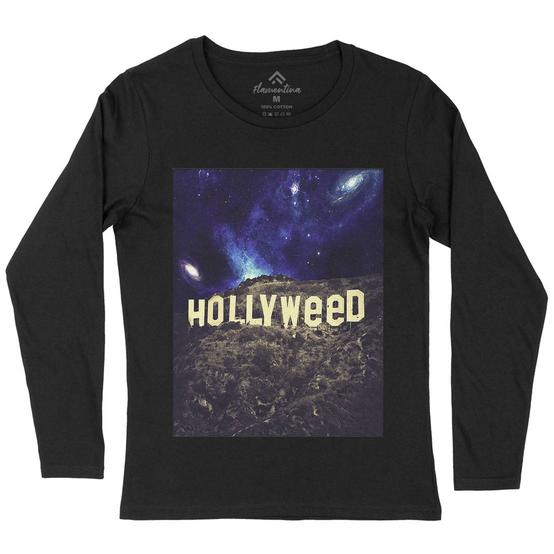 Hollyweed Womens Long Sleeve T-Shirt Space A847