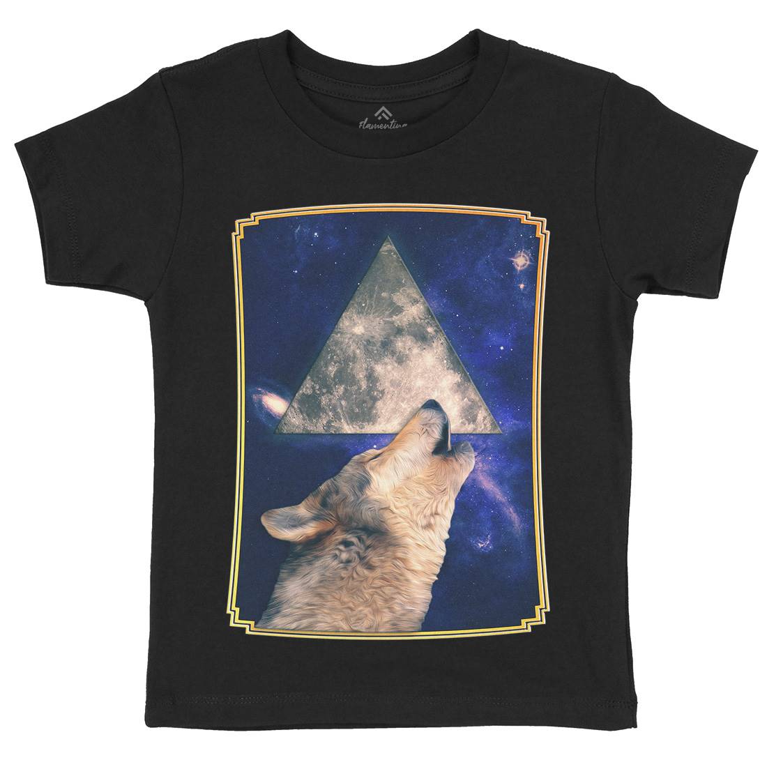 Howling Wolf Kids Organic Crew Neck T-Shirt Space A848