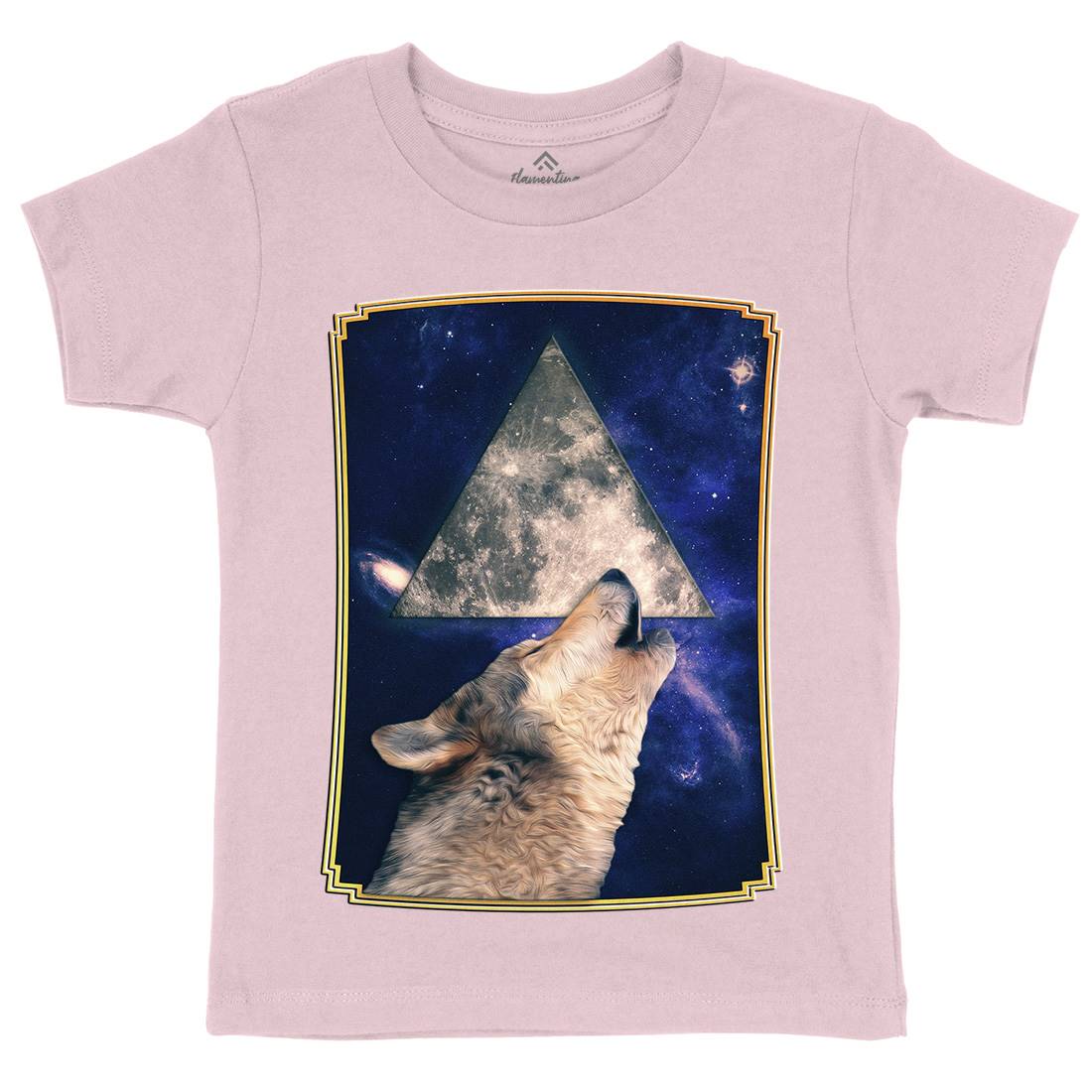 Howling Wolf Kids Crew Neck T-Shirt Space A848