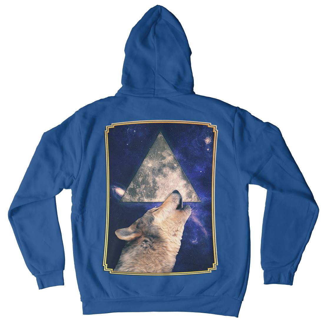 Howling Wolf Mens Hoodie With Pocket Space A848